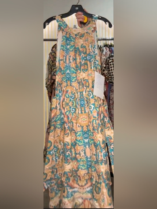 Cleobella Dresses & Skirts - Cleobella Floral Abstract Print Sleeveless Green Patterned Belt Maxi Dress S NWT
